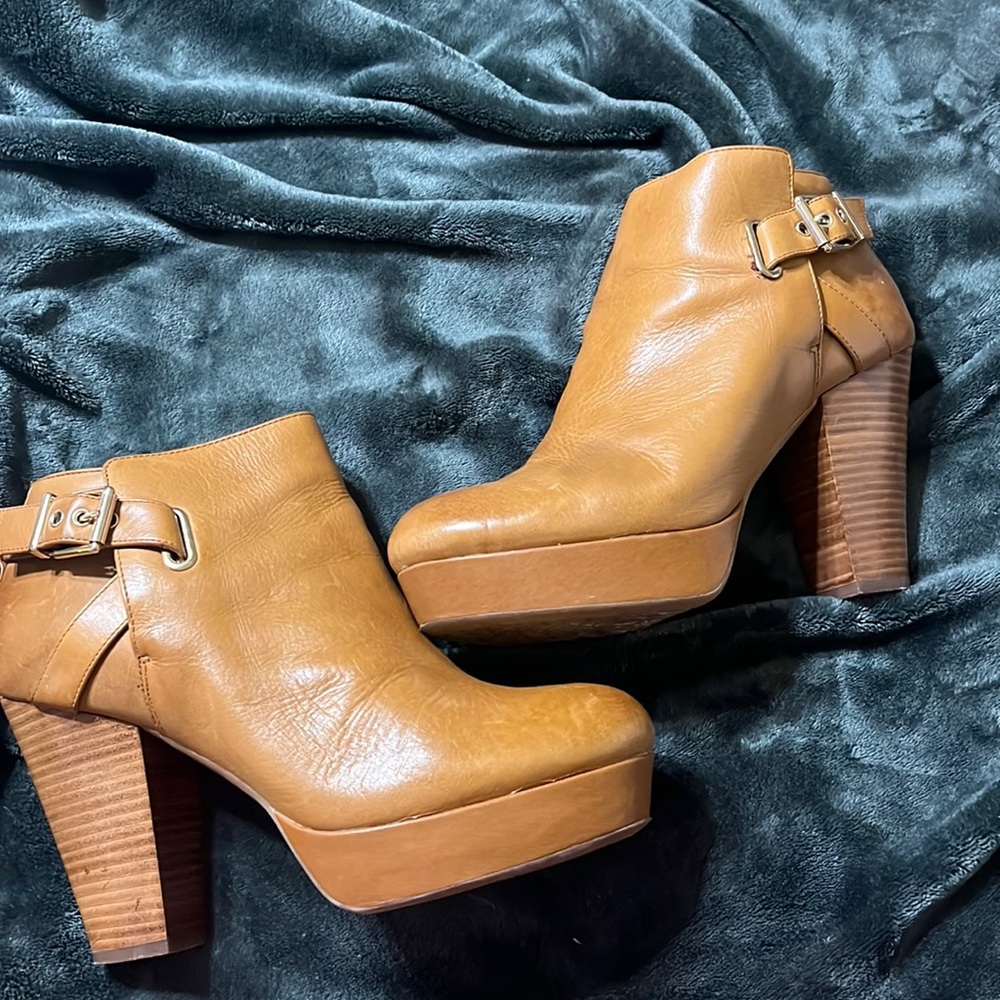 COPY - Gianni Bini tan high heel booties